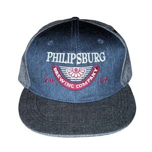 Philipsburg Brewing Company Men's Blue Gray Adjustable Strap Back Hat